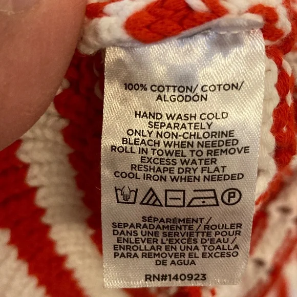 LOFT Red & White Checker-Stripe Boat Neck Sweater - Picture 6 of 9